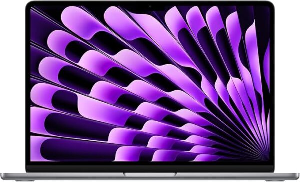 لابتوب ماك بوك اير 2024 13 بوصة مع شريحة M3 من ابل: شاشة ليكويد ريتينا 13.6 ذاكرة موحدة 8GB، تخزين SSD 256GB، كيبورد بإضاءة خلفية، كاميرا فيس تايم HD 1080P، خاصية التعرف باللمس، رمادي سبيس